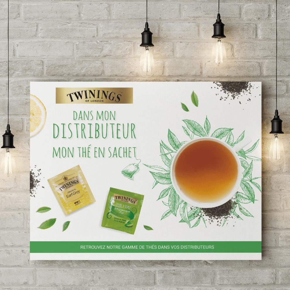 Affiche Twinings stations Carrefour