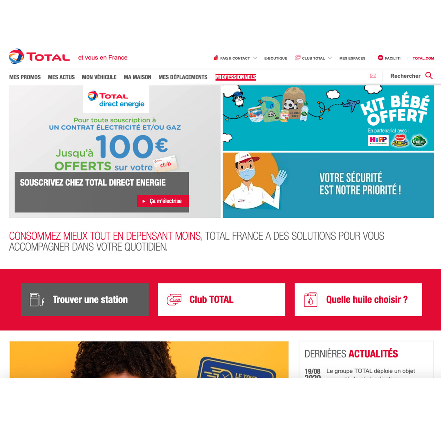 Total - Campagne Kit Bébé Print et Digital - Publidée