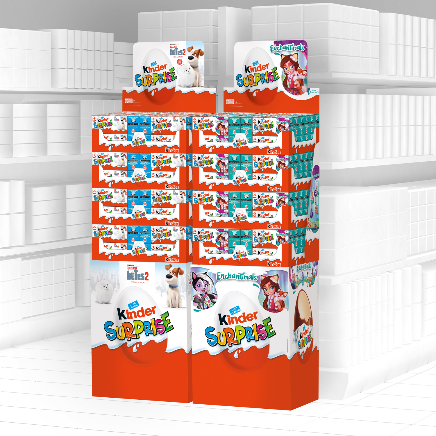 Displays Kinder surprises licence