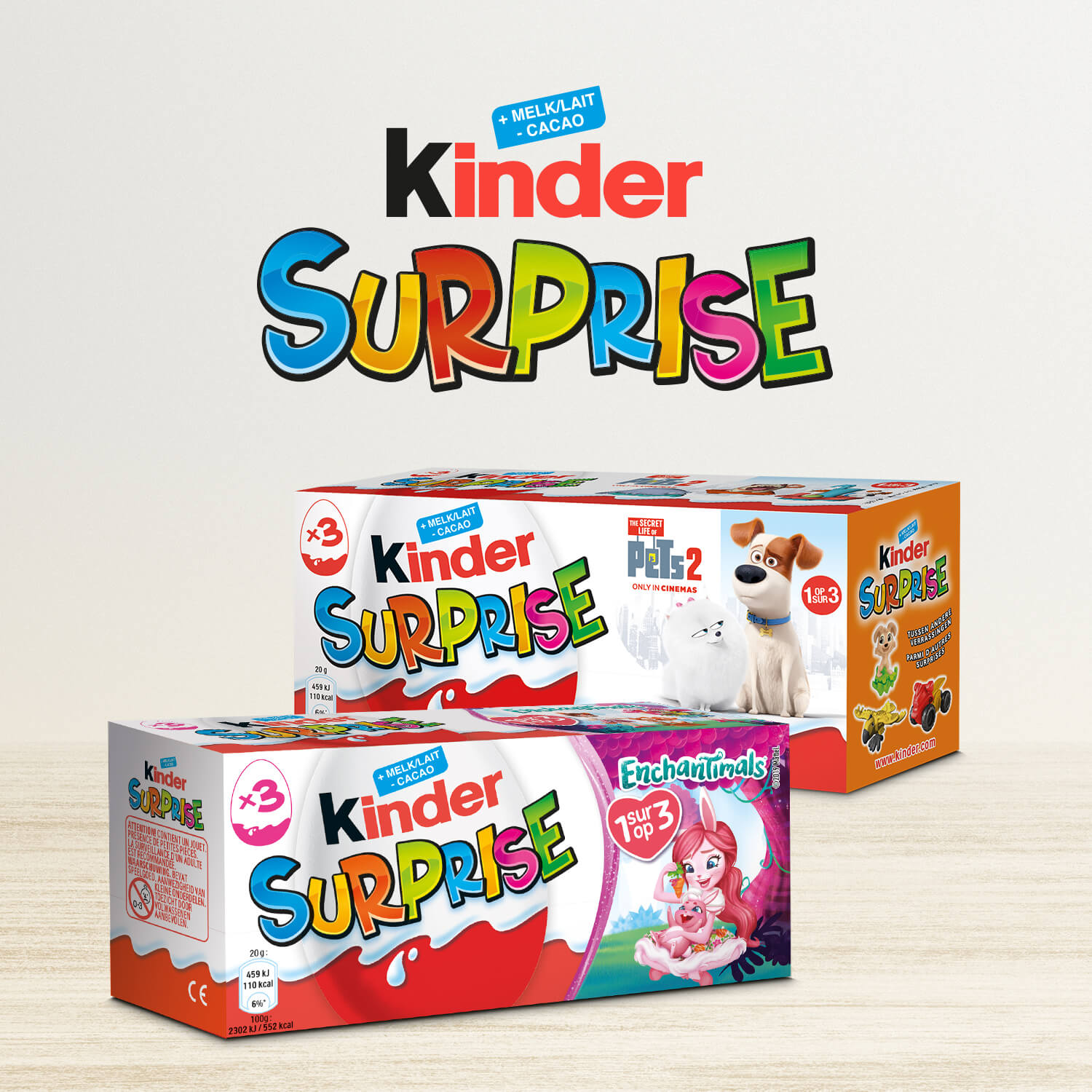 Packaging Kinder surprise T3 Licence Belgique