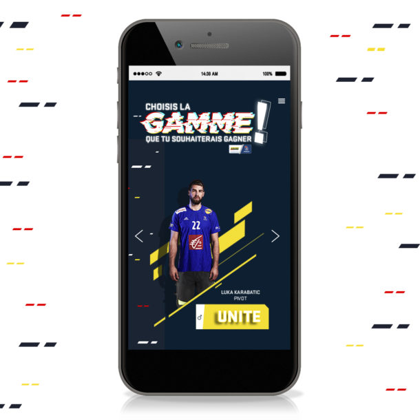 Jeu concours sportif sous Wordpress pour Blaklader - smartphone