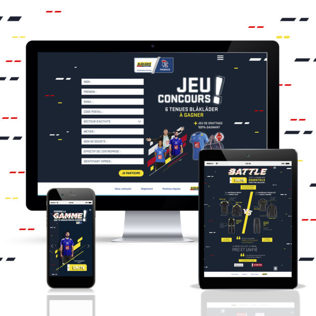 Jeu concours sportif sous Wordpress pour Blaklader