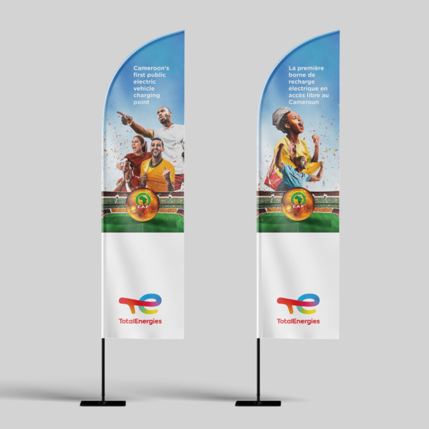 CAN 2022 : PLV beachflag pour piste