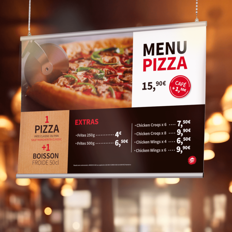 Pizza Hut PLV Menu board