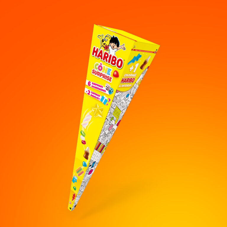haribo-pack-cone-3d-accueil packaging-cone-suprise-haribo