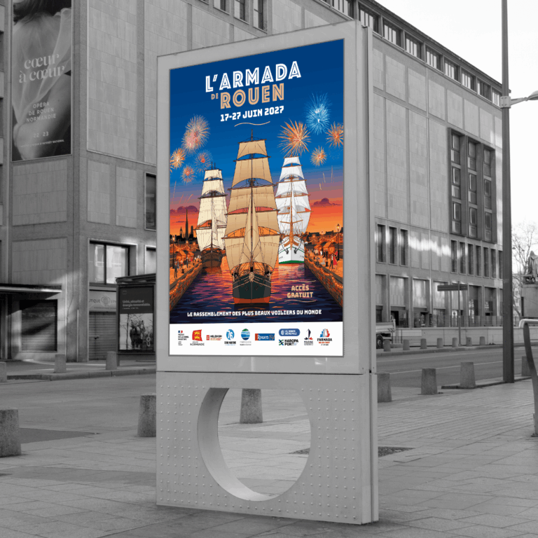 Affiche officielle de l'Armada de Rouen 2027 - Affiche