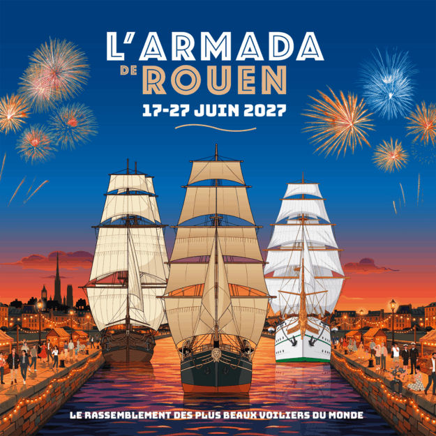 Affiche officielle de l'Armada de Rouen 2027